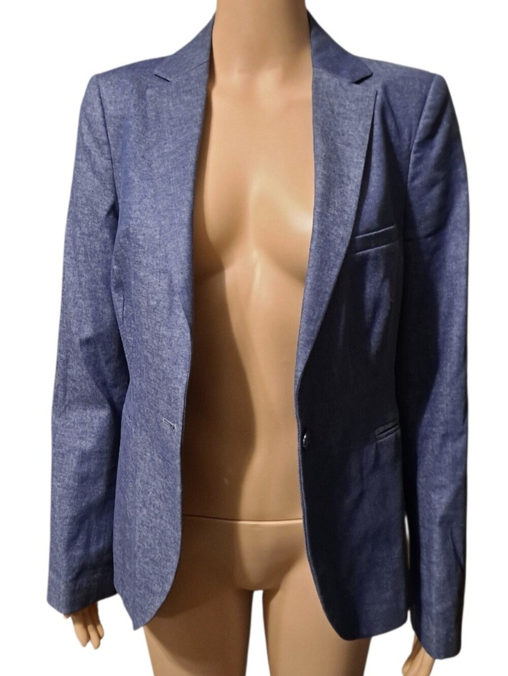 Basement Blue Blazer - Modern Tailored Fit Wirh Pink Insides